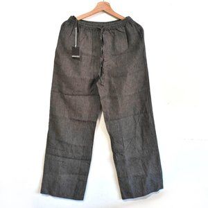 Eskandar NWT $635 Women Linen Drawstring Pants Tro